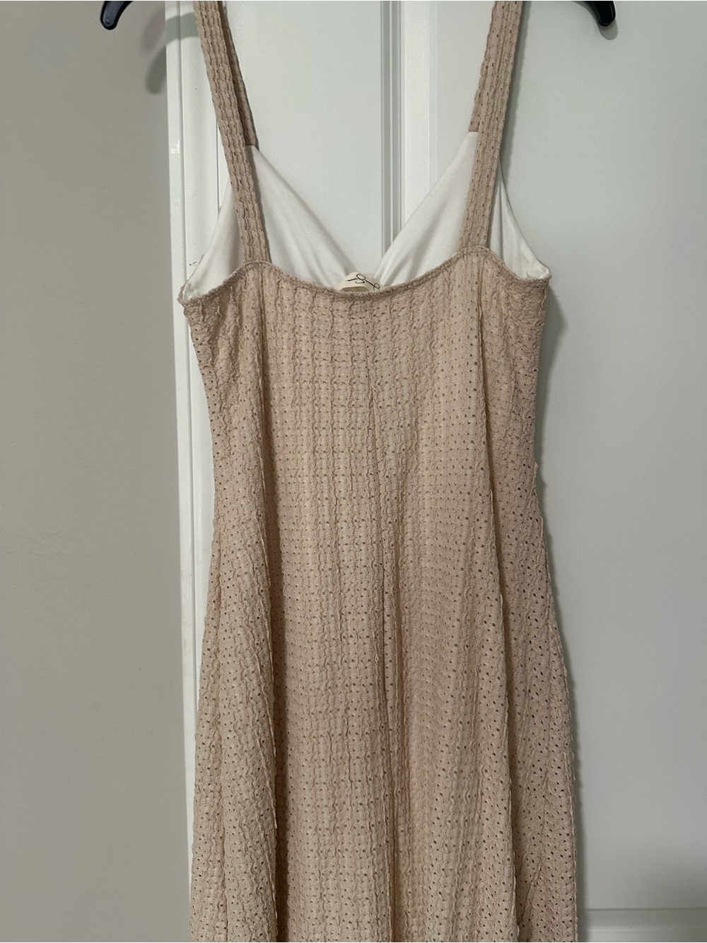 Jessica Simpson Beige Crochet Midi Dress - Picture 3 of 3